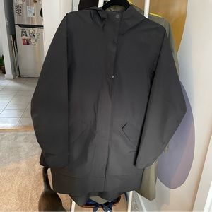 Black REI Pike Street Trench Rain Coat M